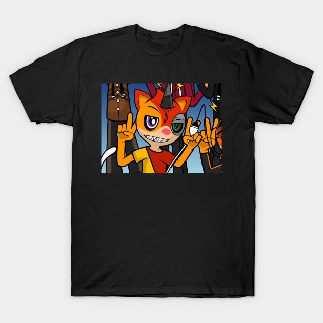 Oskar the Cyborg Squirrel T-Shirt by MOULE